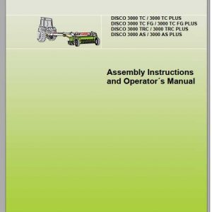 Claas Mowers Disco 3000 Assembly Instruction 1