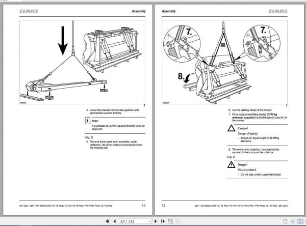 Claas Mowers Disco 3000 Assembly Instruction 2