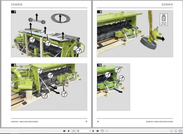 Claas Mowers Disco 3150C 2750C 2750RC Assembly Instruction  FR DE EN RU 2