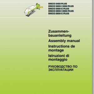 Claas Mowers Disco 3450 3050 2650 PLUS Assembly Instruction FR DE EN RU 1