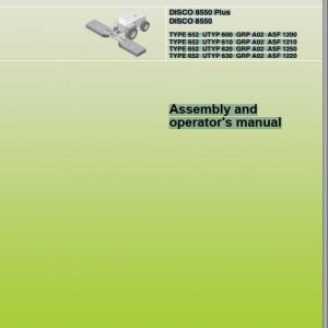 Claas Mowers Disco 8550 Plus Disco 8550 Assembly Instruction 2