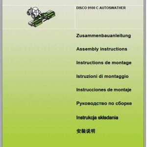 Claas Mowers Disco 9100 C AutoSwather Assembly Instruction FR DE EN RU 1