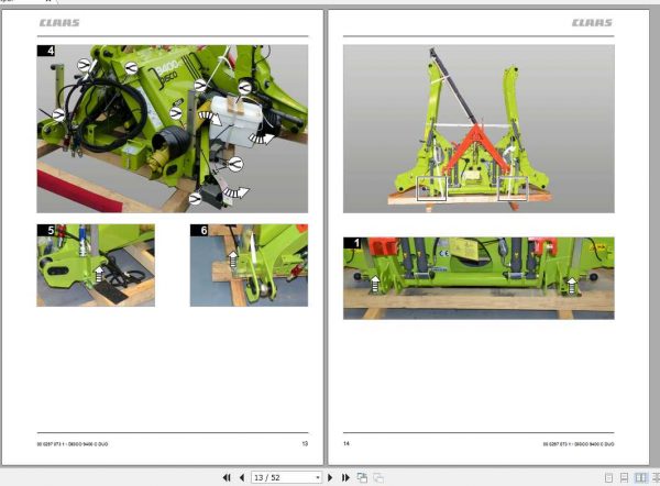 Claas Mowers Disco 9400 C Duo Assembly Instruction FR DE EN RU 2