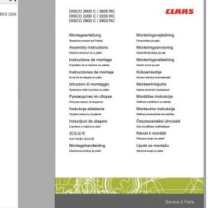 Claas Mowers Liner 1700 Twin 1700 Liner 1600 Twin 1600 Assembly Instruction FR DE EN RU Claas Mowers Liner 1700 Twin 1700 Liner 1600 Twin 1600 Assembly Instruction Fr De En Ru 1