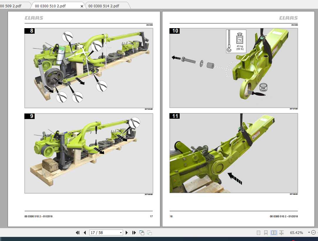 Claas Mowers Liner 1700 Twin 1700 Liner 1600 Twin 1600 Assembly Instruction FR DE EN RU 2