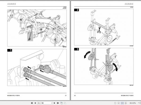 Claas Swathers Volto 700 Assembly Instruction FR DE EN RU 2