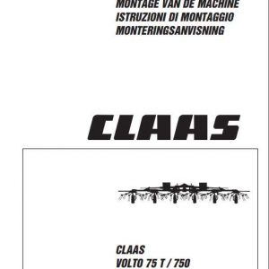 Claas Swathers Volto 75T 750 Assembly Instruction FR DE EN RU