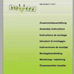 Claas Swathers Volto 870T 770T Assembly Instruction FR DE EN RU 1