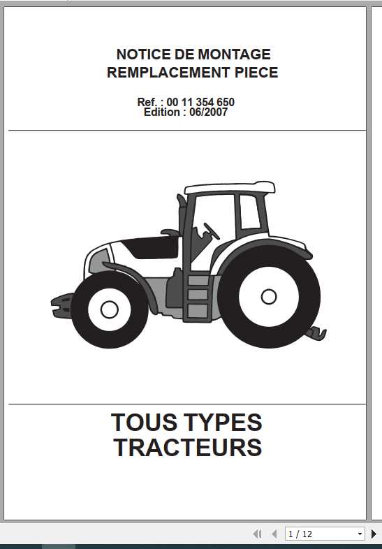 Claas Tractors TOUS TYPES TRACTEURS Conversion Instructions