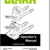 Clark Electric Pallet PWX30 40SE PWX30 40SE OM 781 Operators Manual 1