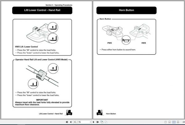 Clark Electric Pallet PWX30 40SE PWX30 40SE OM 781 Operators Manual 3