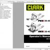 Clark Electric Pallet PWX30 40 HWX30 40 Operators Manual 1