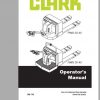 Clark Electric Pallet PWX30 40 HWX30 40 Operators Manual 2