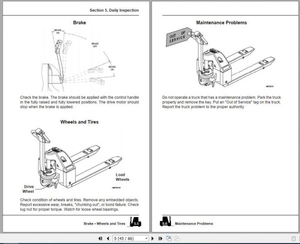 Clark Electric Pallet WP30DC WPX45AC Operators Manual 3