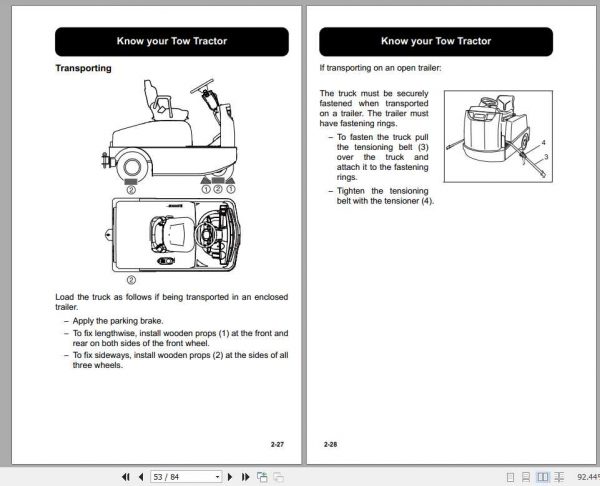 Clark Electric Towing Truck CT40 CTX70 OM 847 Operators Manual8087587 3