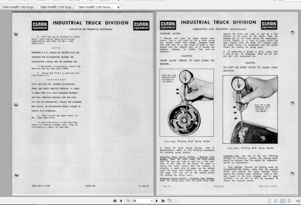 Clark Forklift C 60 Operators Manual 3