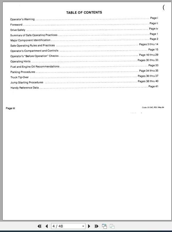 Clark Forklift C300 40 50 Operators Manual 2