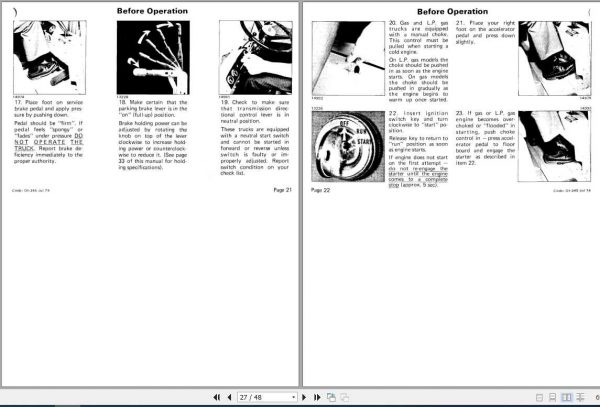 Clark Forklift C300 40 50 Operators Manual 3