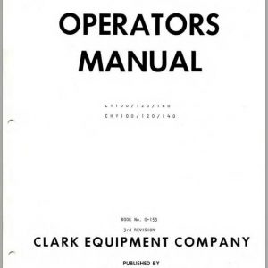 Clark Forklift CY100 140 CHY100 140 Operators ManualO 153 1