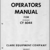 Clark Forklift CY 6044 Government Operators ManualO 176 1