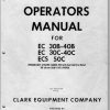 Clark Forklift EC30 40B EC30 40C ECS50C O 172 Operators Manual 1