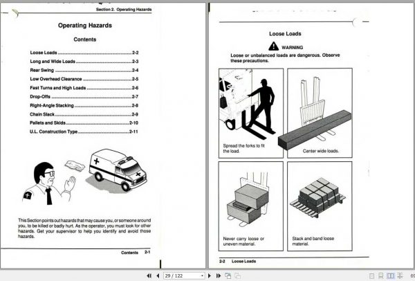 Clark Forklift EC500 S30 S35 OM 595 Operators Manual2795356 3