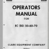 Clark Forklift ECSGSV 50 70 Operators Manual 1