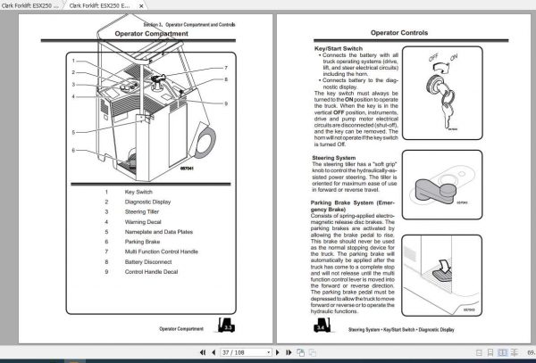 Clark Forklift ESX250 Operators Manual 2