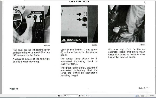 Clark Forklift NT12 OI 531 Operators Manual 3