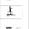 Clark Forklift OP15B OM 576 Operators Manual2779293 1