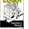 Clark Forklift TMG12 25 OM 616 Operators Manual2817441 1