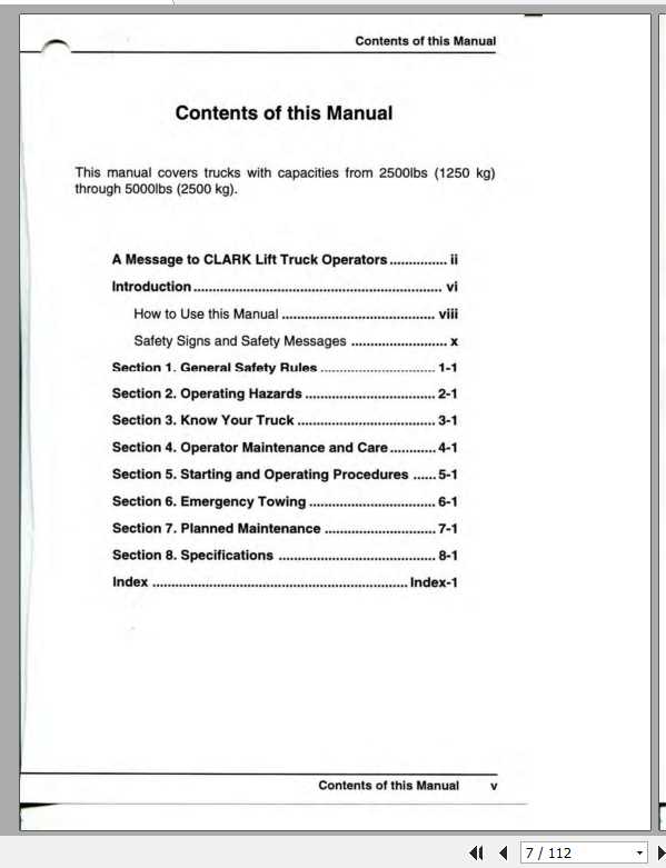 Clark Forklift TMG12 25 OM 616 Operators Manual2817441 2