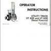 Clark Forklift UT40D UT60D OI 375 Operators Manual 1