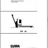 Clark Forklift WP40 OM 560 Operators Manual2777764 1