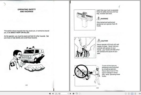 Clark Forklift WP40 OM 560 Operators Manual2777764 2