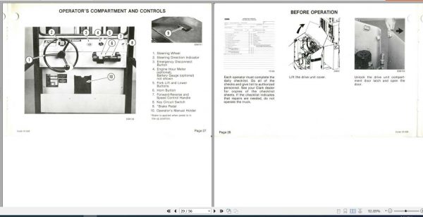 Clark Order Picker OP15 OI 529 Operators Manual2387104 2