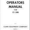 Clark Tractor CT 20B Operators ManualO 157 1