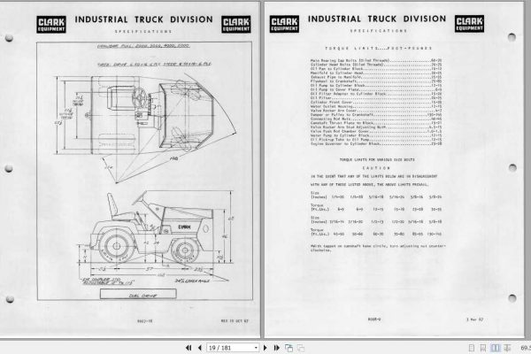 Clark Tractor CTA E 20 30 40 50 Operators ManualO 185 2