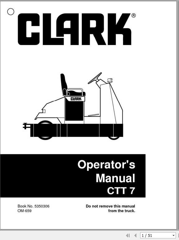 Clark Tractor CTT7 OM 659 Operators Manual5350306 1