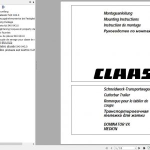 Class Combines Dominator VX MEDION Assembly Instruction FR DE EN RU 1