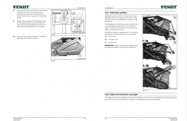 Fendt Eu Harvesting 4300 Pick Up Header Operator Manual 3