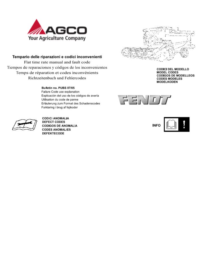Fendt Eu Harvesting 5180 E 6335 C Breganze Combines Repair Time Schedule 2013 WW 1