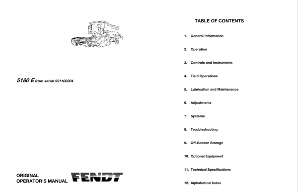 Fendt Eu Harvesting 5180 E Combines Operators Manual 2013 L272714F 1
