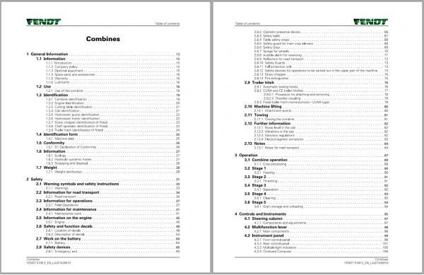 Fendt Eu Harvesting 5185E Combines Operators Manual 2019 3274353F 2