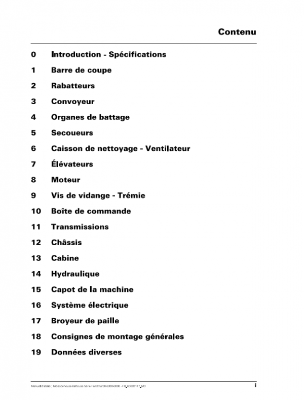 Fendt Eu Harvesting 5200 6300 8000 Combines Workshop Service Manual 1857673AFR 2