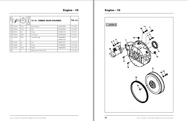 Fendt Eu Harvesting 5220 E Combines Repair Time Schedule 2014 SN551600001 L273900F 3
