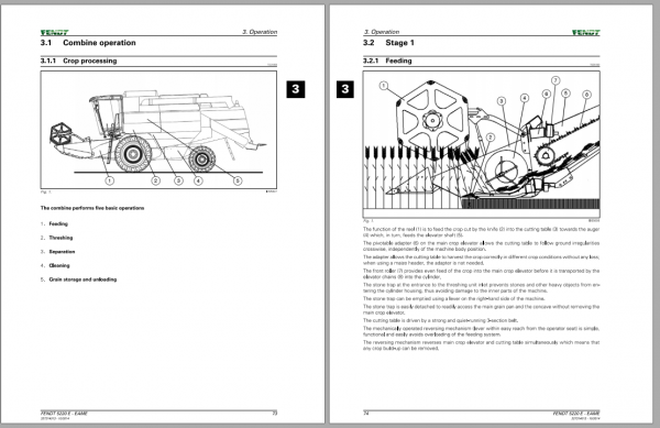 Fendt Eu Harvesting 5220E Combine Operators Manual 2015 3273143F 1