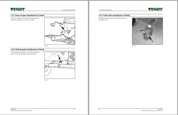 Fendt Eu Harvesting 5255l 6275l Combine Operators Manual 2016 3273074F 3