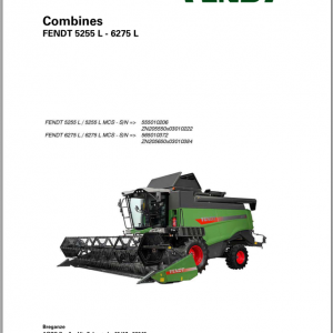 Fendt Eu Harvesting 5255l 6275l Combines Operators Manual 2017 3273075F 1