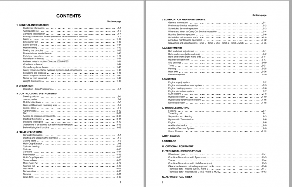 Fendt Eu Harvesting 5255l MCS 6275l MCS Combines Operators Manual 201